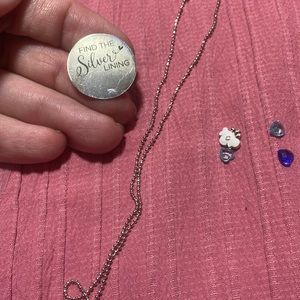 Find the silver lining faceplate and charm set